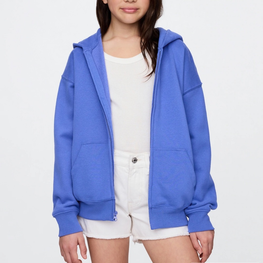 🧡 Gap Sweatsuit VintageSoft Zip Hoodie Dazzling Blue Kids Size XXL (14/16)